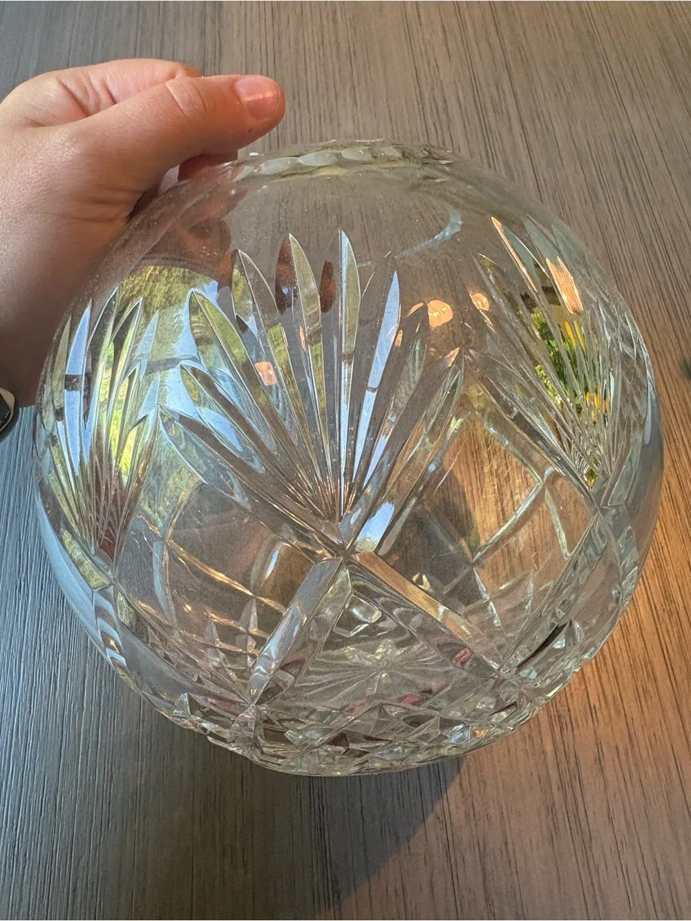 Vintage wedgewood crystal rose bowl